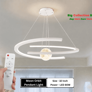 Moon Orbit LED Pendant Light – Modern Luxury Ceiling Chandelier