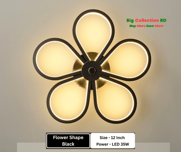 Flower Shape Black Aisle LED LIghts for Surface & Ceiling