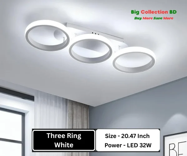 3 Ring White Lights 3 colors 20.47 Inches
