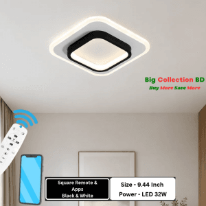Square Remote & App Control 3 Color 9.5 Inches